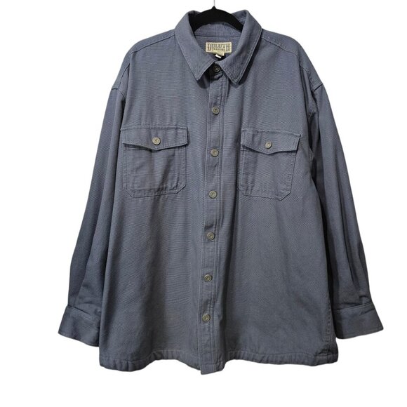 Duluth Trading New Trucker Gray Fleece Lined Snap Front Barn Jacket Work Coat - Picture 1 of 9